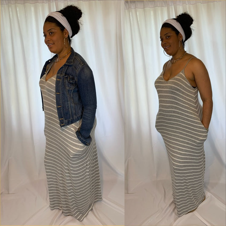 HARLEM MAXI DRESS (GRAY)