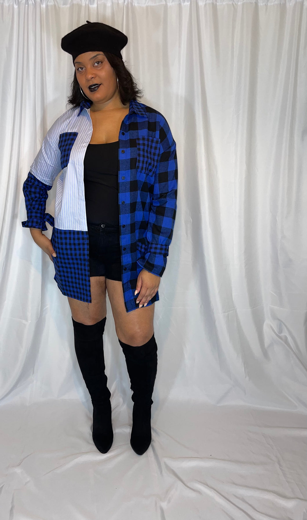 Plaid T-shirt Dress